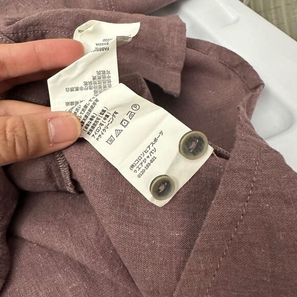 prAna Aster Button Front Tunic‎ - Women's Dark Mauve size small, Hemp Blend - Picture 9 of 10